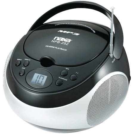 Naxa Portable CD/MP3 Players with AM/FM Stereo (Black) NPB252BK